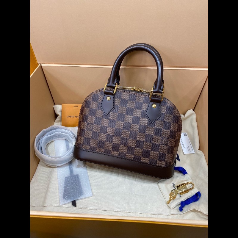 全套全膜LV 棋盤格貝殼alma bb 五金全膜無劃痕 可送禮-0