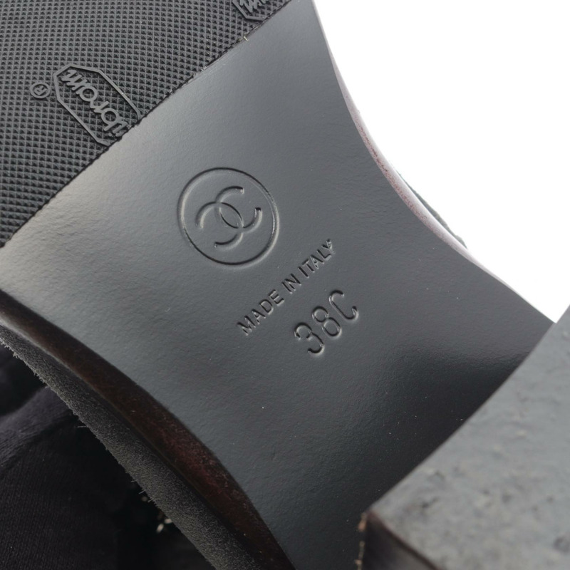 香奈兒 COCO Mark Matelasse 短靴 #38C G35091 灰色麂皮二手女款-5