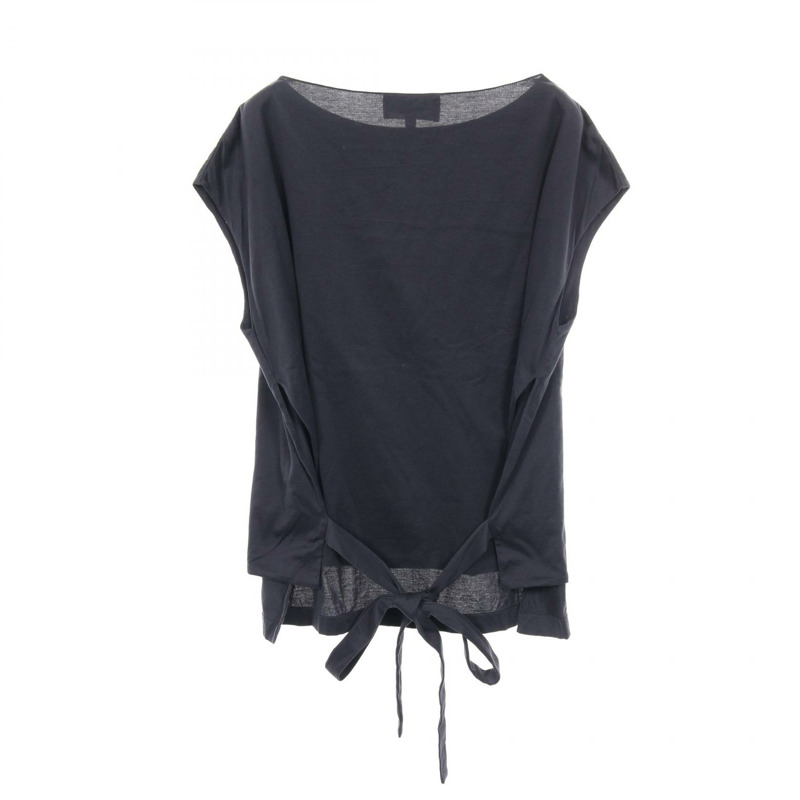 香奈兒 COCO 標誌 T 卹 #38 短袖純棉海軍藍二手女款-1