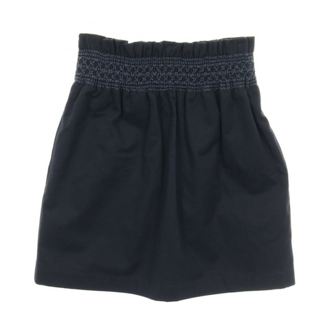 愛馬仕高腰罩衫迷你裙 #34 棉質海軍藍二手女裝