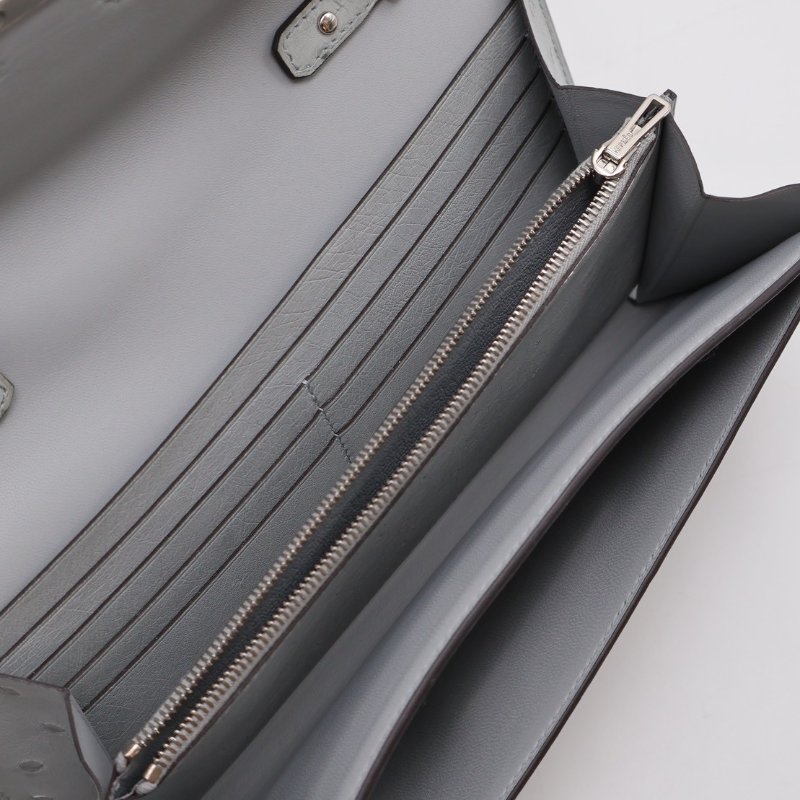 HERMES Constance to go - 鴕鳥皮冰川藍銀 B-3