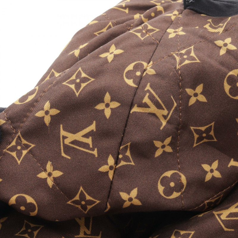 路易威登 (LOUIS VUITTON) 黑色女士拉鍊夾克 FGJA48JMV 布料皮革 #38-6