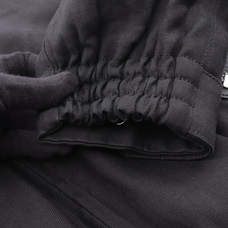 路易威登 (LOUIS VUITTON) 黑色女士拉鍊夾克 FGJA48JMV 布料皮革 #38-10