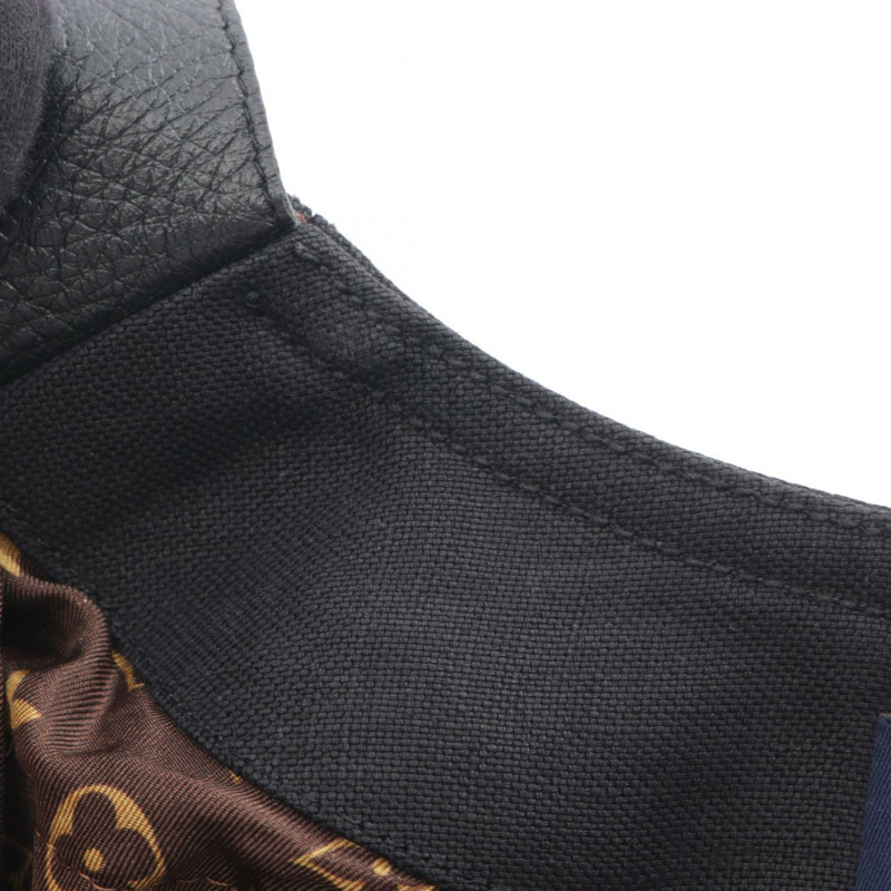 路易威登 (LOUIS VUITTON) 黑色女士拉鍊夾克 FGJA48JMV 布料皮革 #38-11