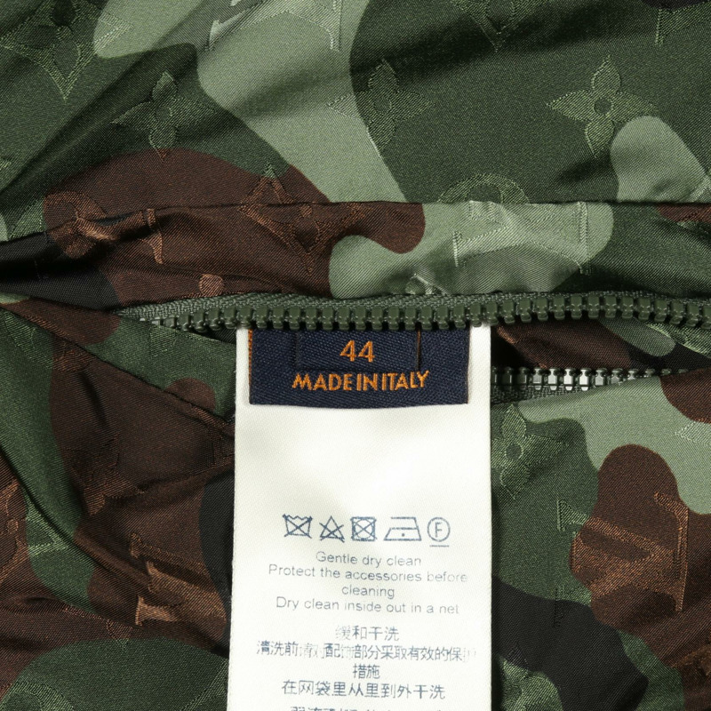 路易威登迷彩防風登山連帽衫尼龍綠棕黑#44 男款-5