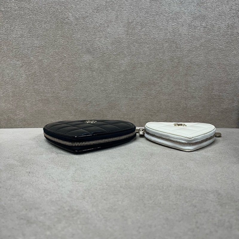 Chanel 23s 黑白愛心包 漆皮雙子星 芯片款 尺寸黑約15*12*2 白約11*9*2-6