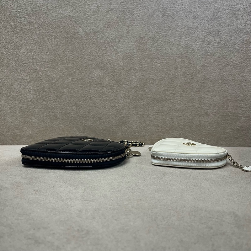 Chanel 23s 黑白愛心包 漆皮雙子星 芯片款 尺寸黑約15*12*2 白約11*9*2-8