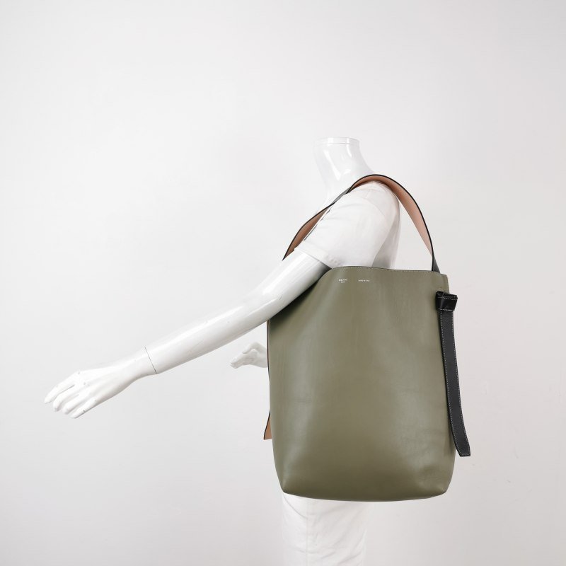 Celine Twisted Cabas小號牛皮拼色紐結子母包單肩包-1