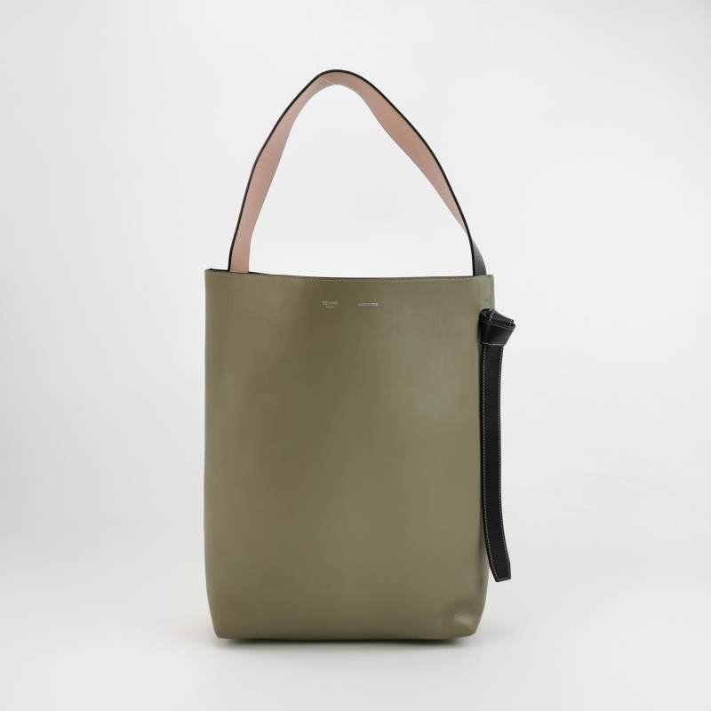 Celine Twisted Cabas小號牛皮拼色紐結子母包單肩包-2