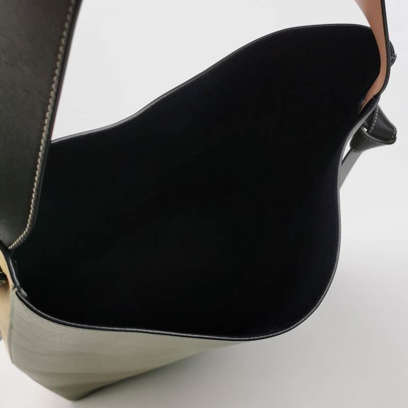 Celine Twisted Cabas小號牛皮拼色紐結子母包單肩包-7