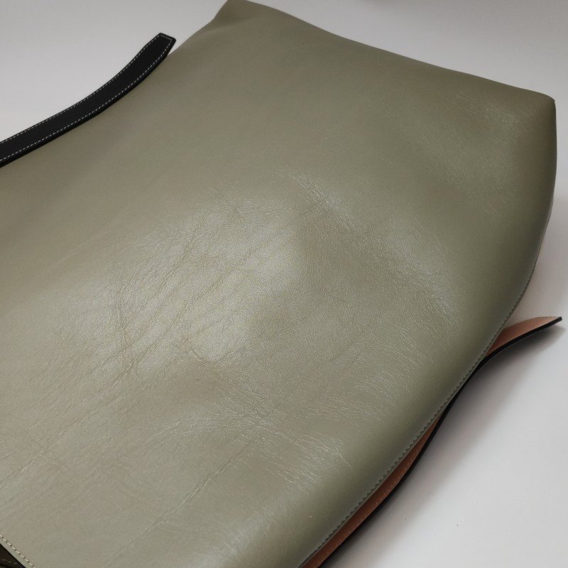 Celine Twisted Cabas小號牛皮拼色紐結子母包單肩包-11