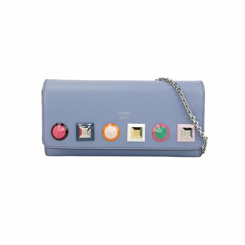 Fendi牛皮字母logo斜挎包單肩包