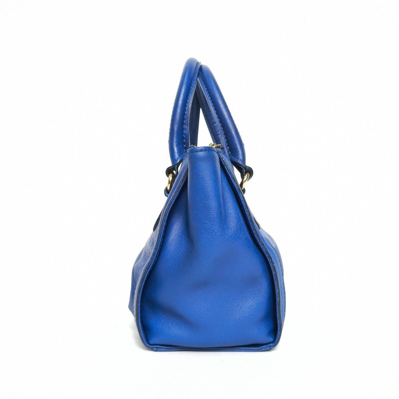 Burberry 藍色牛皮餃子包斜挎包mini號肩背包-3