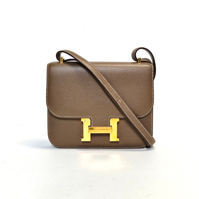 HERMES Constance康康1918大象灰Epsom皮Z刻金扣肩背包-0