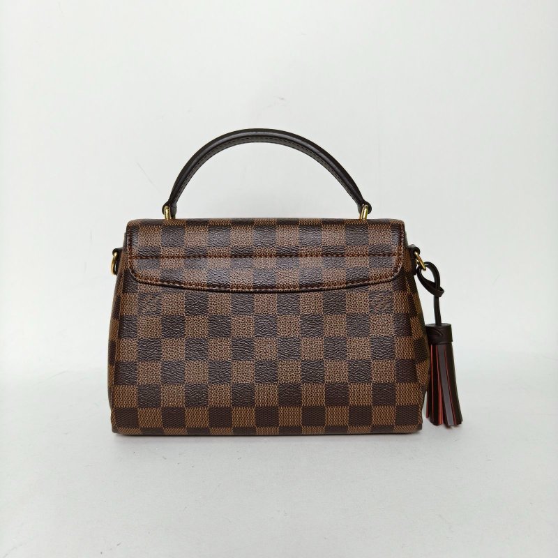 LOUIS VUITTON Croisette手柄郵差包棕色棋盤格PVC金扣2017肩背包-2