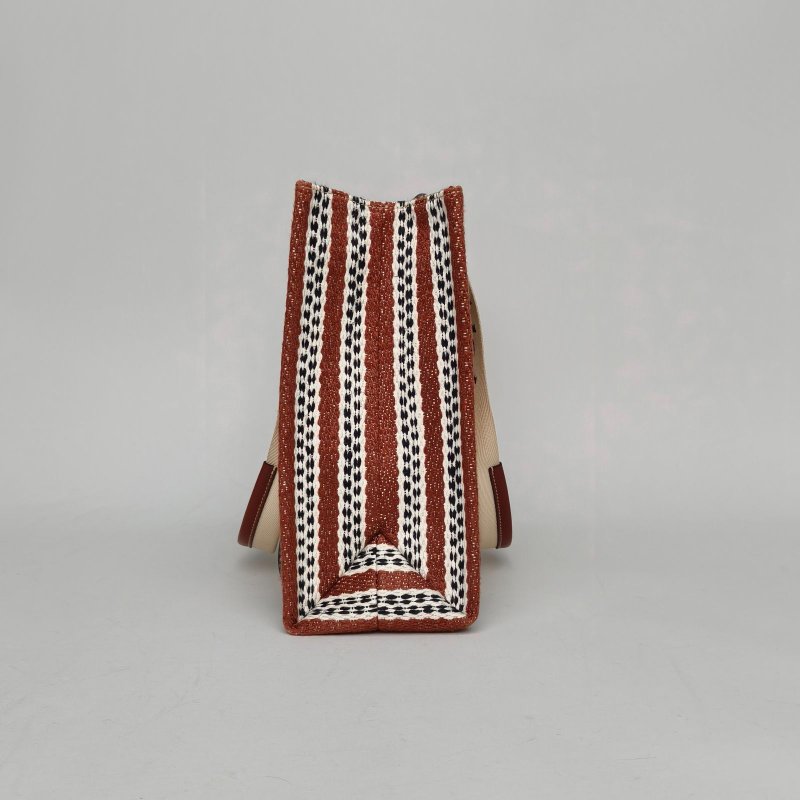 CHLOE 拼色帆布無WoodyTote中號36肩背包-1