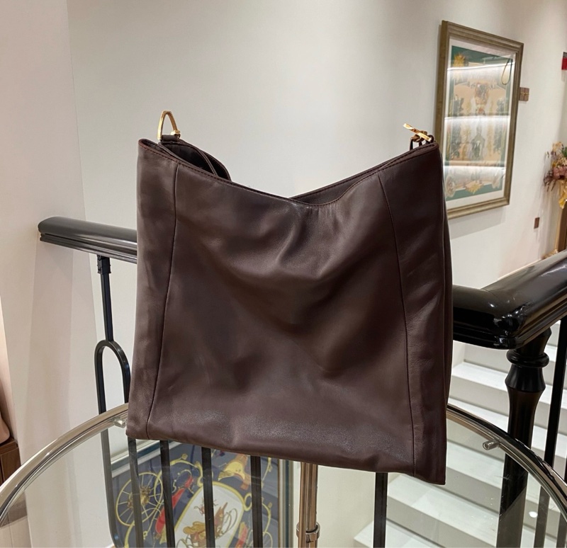 Loewe羅意威 咖啡色 羊皮單肩包-2