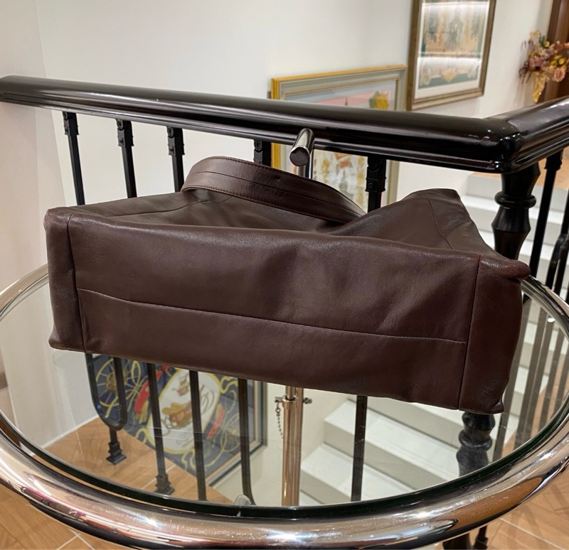 Loewe羅意威 咖啡色 羊皮單肩包-3