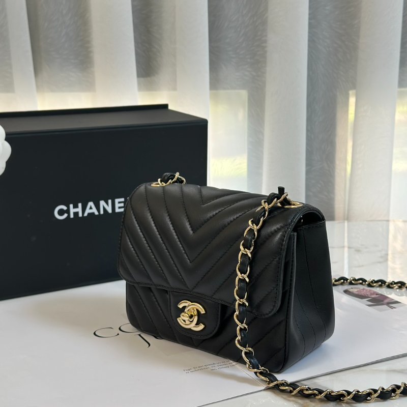CHANEL V紋口蓋方胖子 17 - 黑金29開-3
