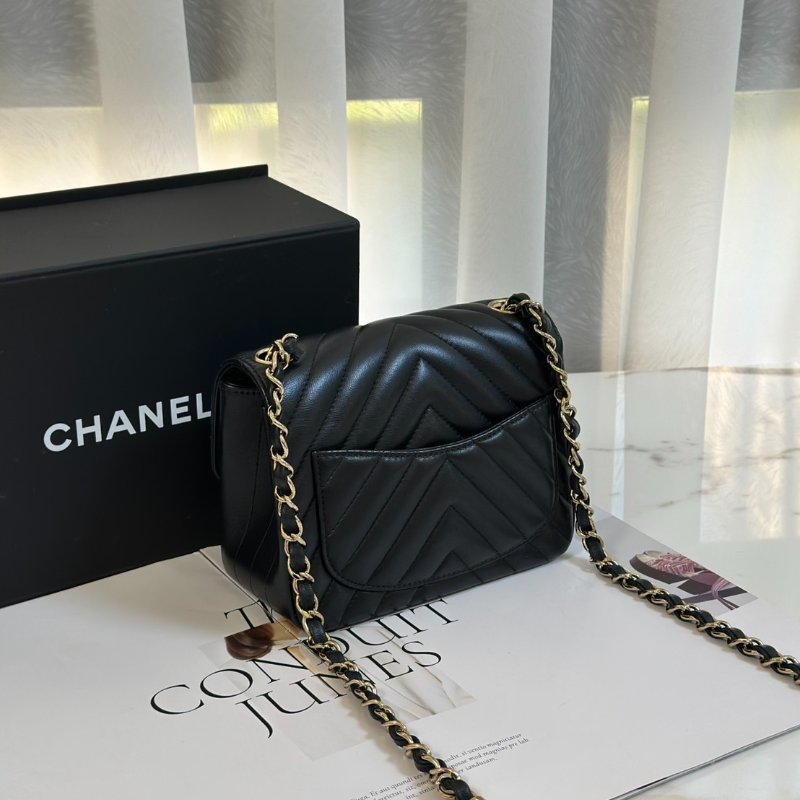 CHANEL V紋口蓋方胖子 17 - 黑金29開-6