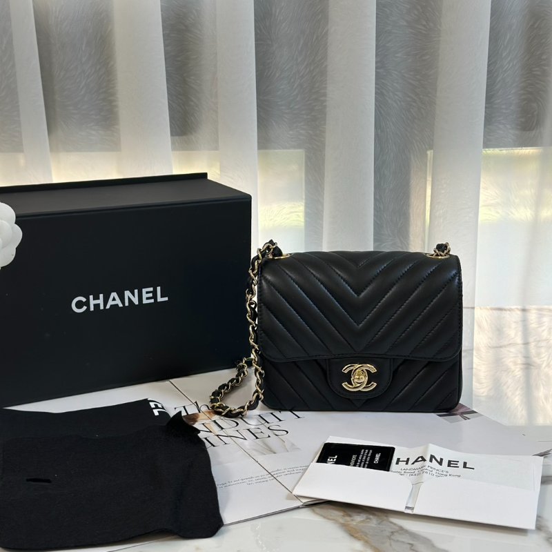 CHANEL V紋口蓋方胖子 17 - 黑金29開-7