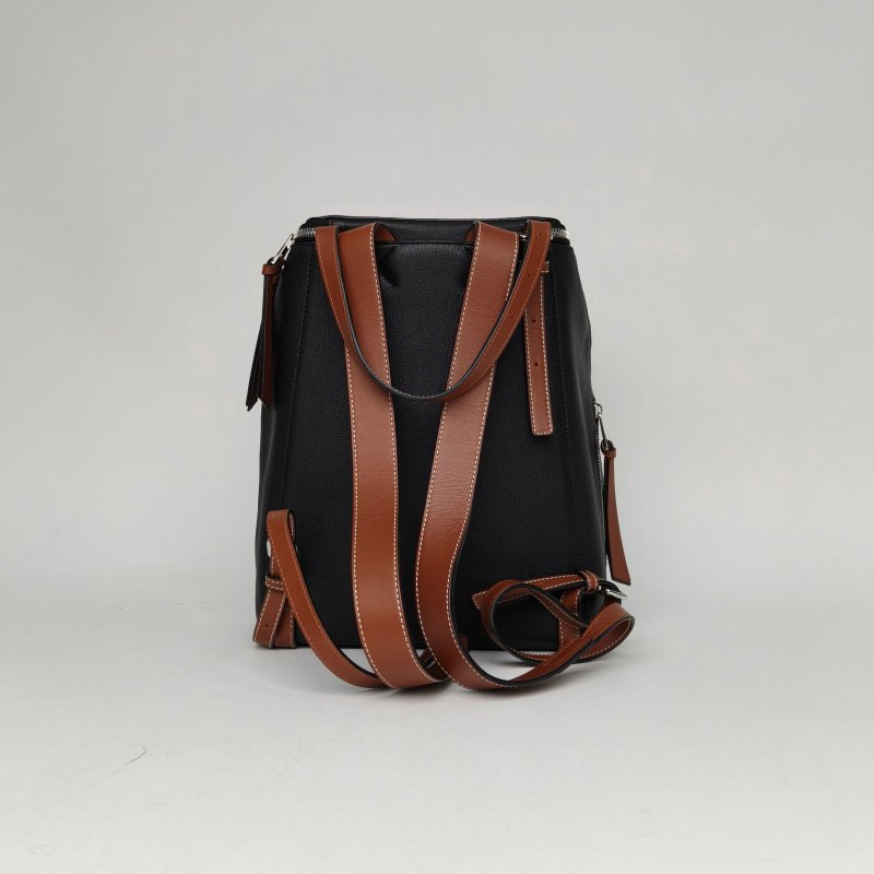 LOEWE 黑色牛皮GoyaBackpack雙肩包小號肩背包-2