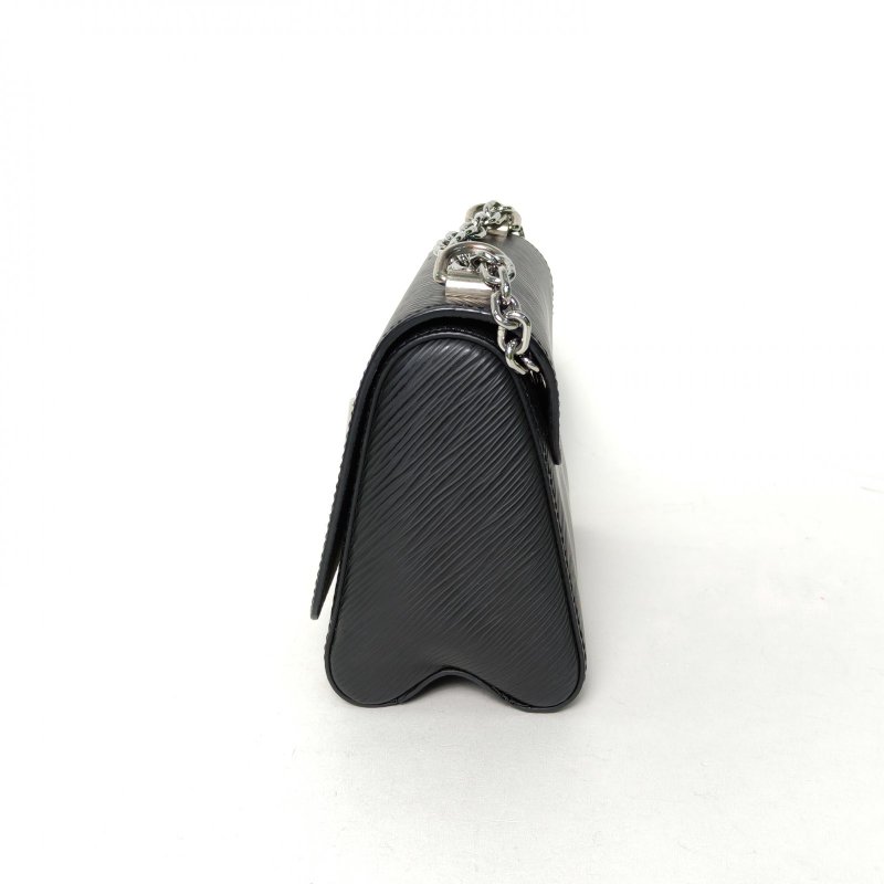 LOUIS VUITTON TWIST小號19黑色EPI水波紋牛皮銀扣晶片肩背包-1