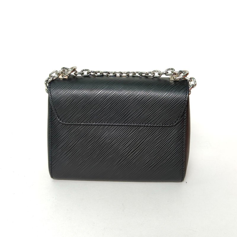 LOUIS VUITTON TWIST小號19黑色EPI水波紋牛皮銀扣晶片肩背包-2
