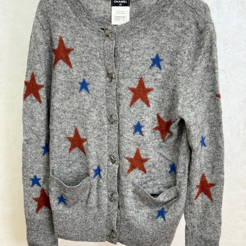 Chanel香奈兒 星星針織開衫gd權志龍同款 36碼 98新 112511-0
