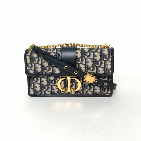 DIOR 30Montaigne蒙田EAST-WEST鏈條包21老花帆布金扣2023肩背包