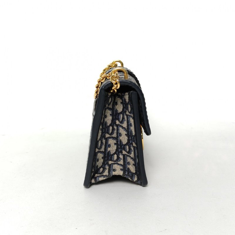 DIOR 30Montaigne蒙田EAST-WEST鏈條包21老花帆布金扣2023肩背包-3