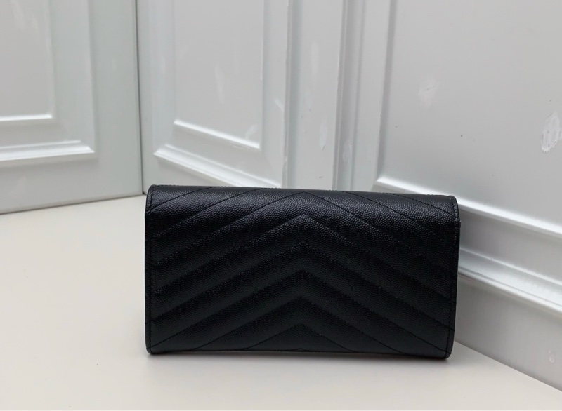 Saint Laurent聖羅蘭 黑金長款錢包 -1