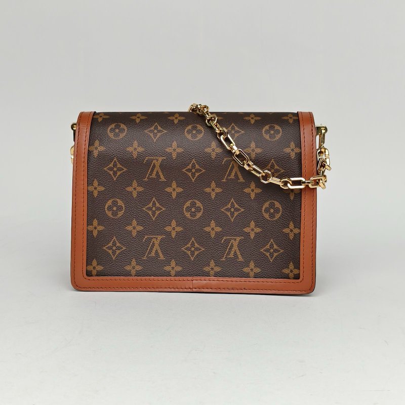 LOUIS VUITTON Dauphine達芙妮中號25老花PVC晶片肩背包-2