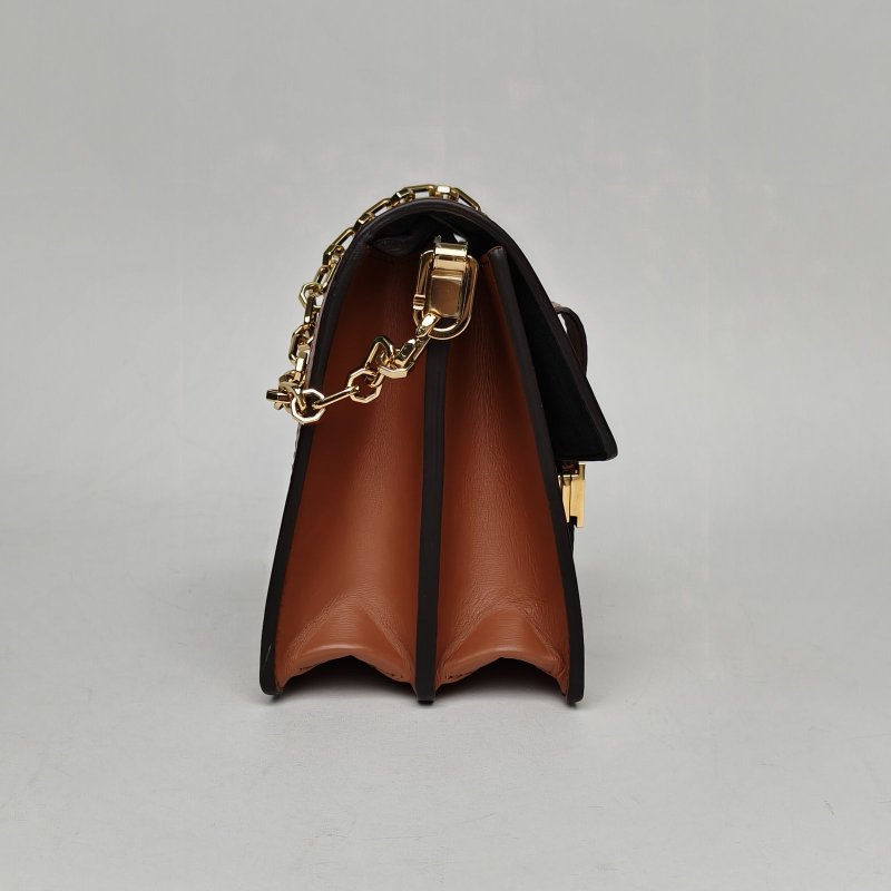 LOUIS VUITTON Dauphine達芙妮中號25老花PVC晶片肩背包-3