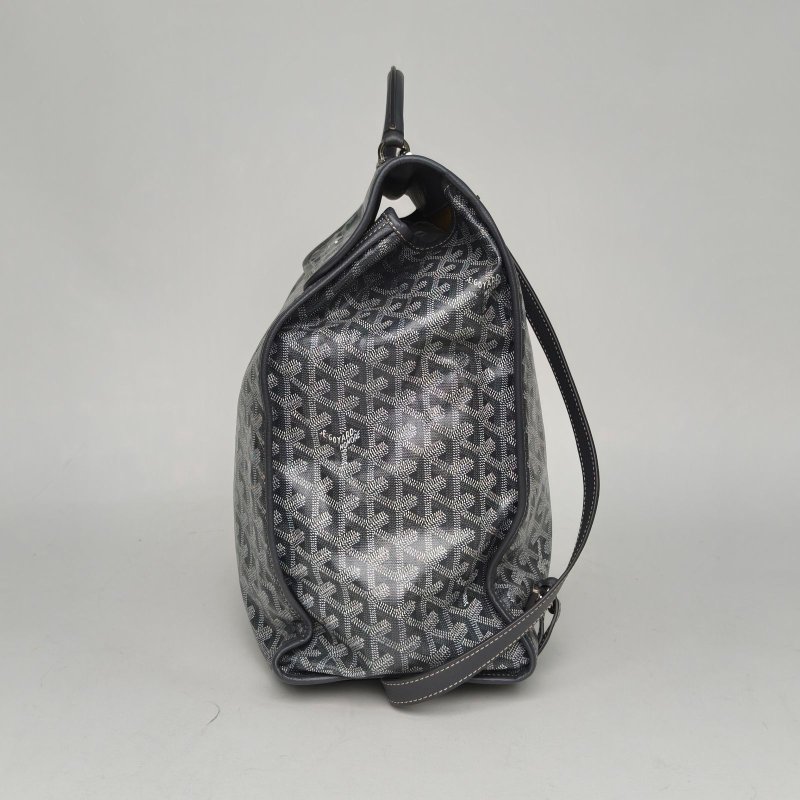 GOYARD Leger雙肩包33黑色灰色牛皮/PVC肩背包-1