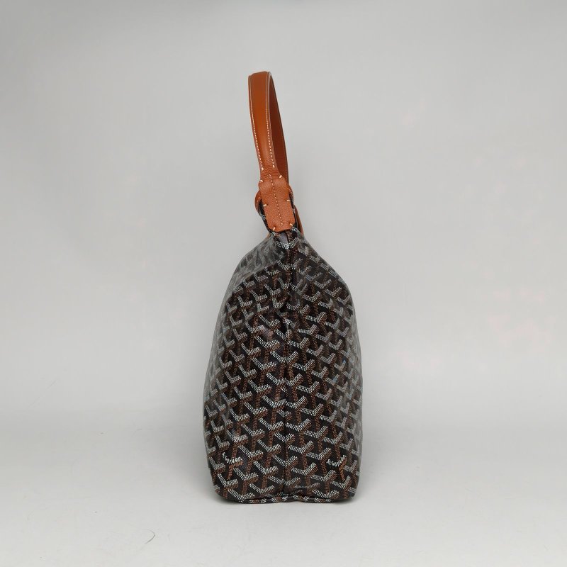 GOYARD BohemeHoboBag子母腋下包棕色PVC銀扣肩背包-3