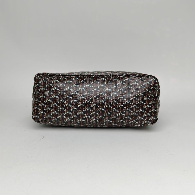 GOYARD BohemeHoboBag子母腋下包棕色PVC銀扣肩背包-4