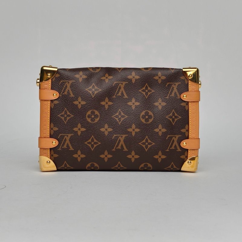 LOUIS VUITTON SideTrunk軟盒子包大號24老花PVC晶片肩背包-2