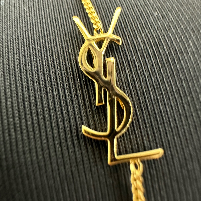 Ysl 字母手鍊 M碼，細細的真的是疊戴天菜 超精緻 全新-5