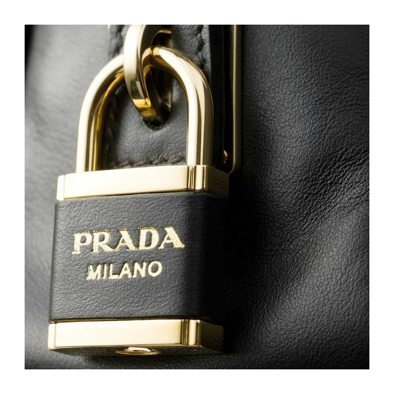 PRADA 中型尼龍和皮革手提包 1BB132 V ODO 2C8Q F0002-3