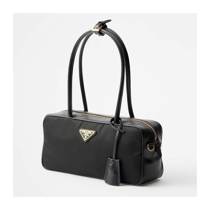 PRADA 中型尼龍和皮革手提包 1BB132 V ODO 2C8Q F0002-10