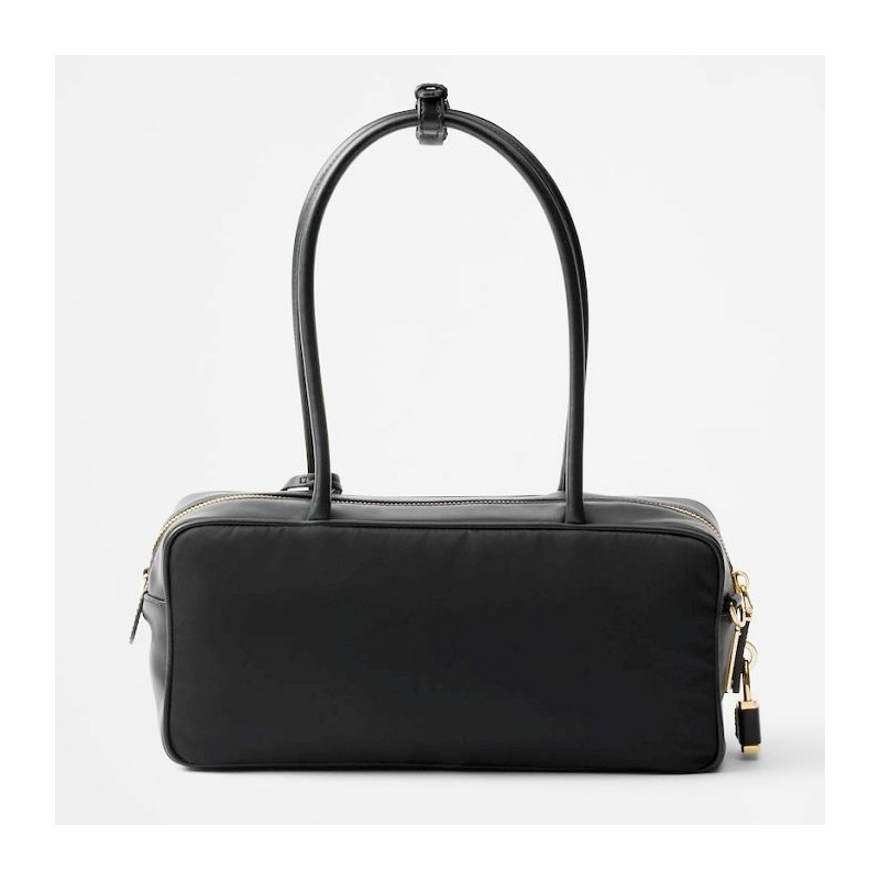 PRADA 中型尼龍和皮革手提包 1BB132 V ODO 2C8Q F0002-7