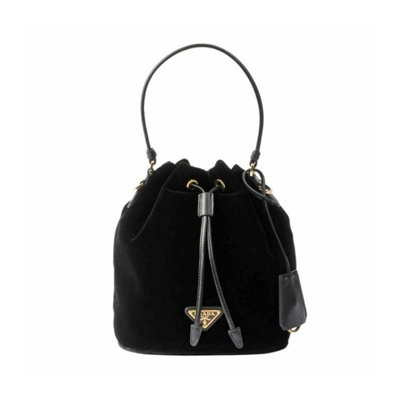 PRADA 納帕皮革細節天鵝絨迷你包 1BE067 V WOM 2C7Q F0002-0