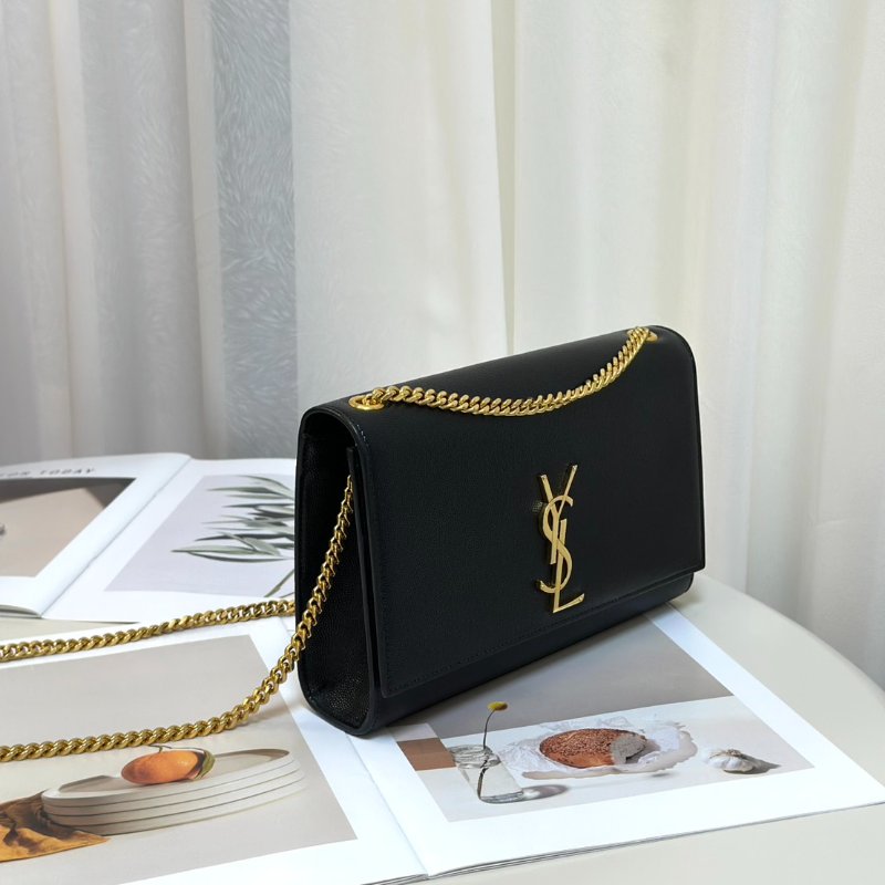 YSL Kate 鍊帶斜背包 - 黑金-2