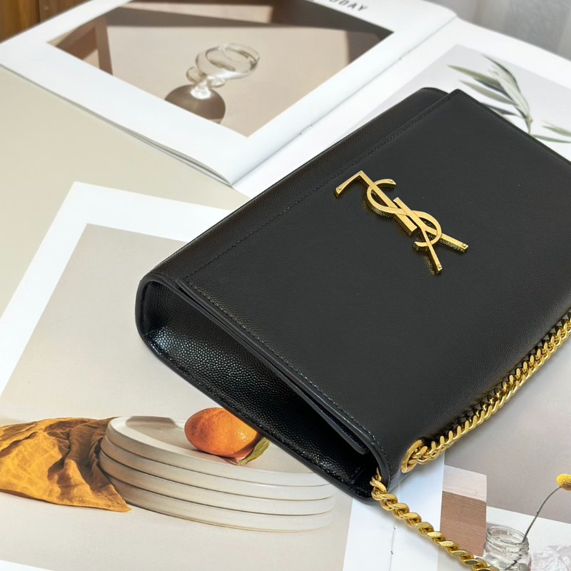 YSL Kate 鍊帶斜背包 - 黑金-5