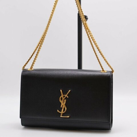 YSL Kate 鍊帶斜背包 - 黑金