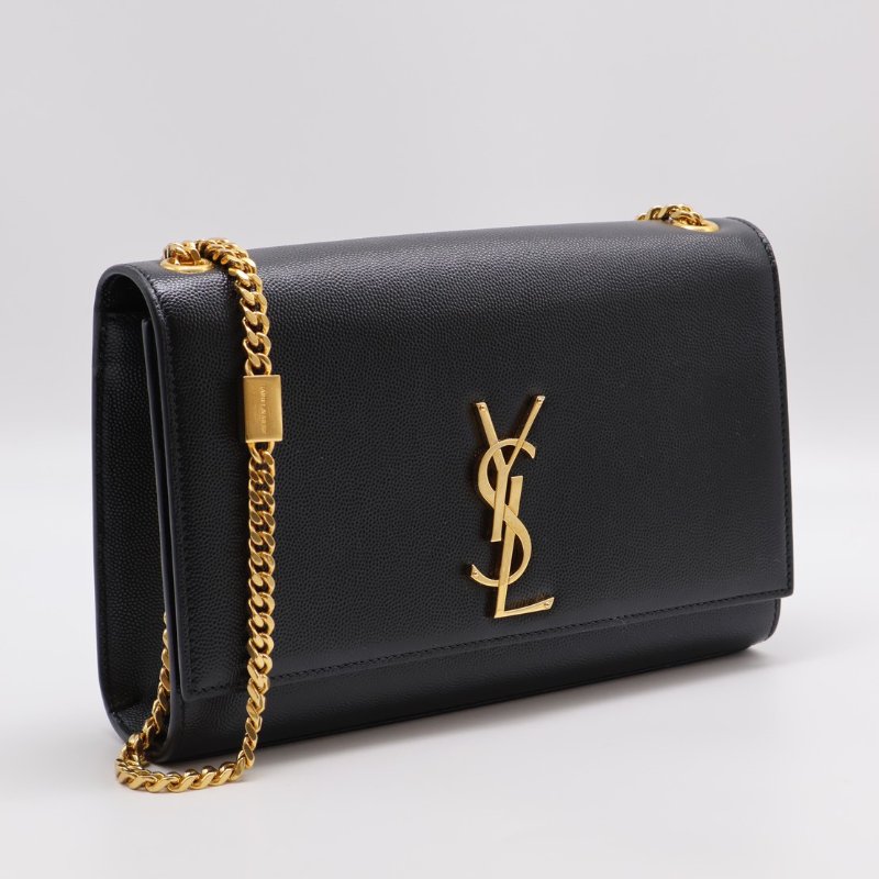 YSL Kate 鍊帶斜背包 - 黑金-11