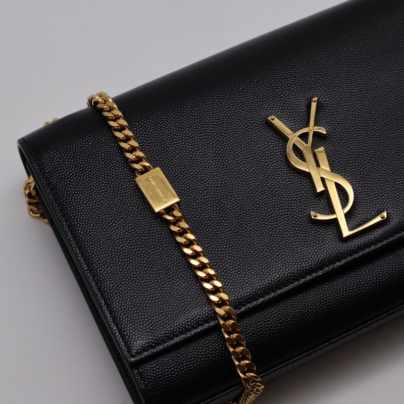 YSL Kate 鍊帶斜背包 - 黑金-12