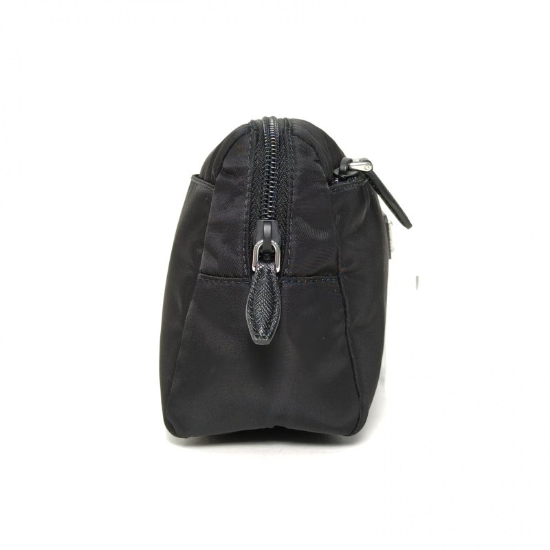 PRADA 黑色尼龍化妝包肩背包-3