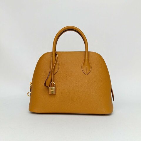 HERMES Bolide保齡球包252S芝麻色Epsom皮Z刻肩背包